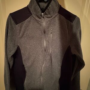 STARTER Black and Gray Zip-Up Jacket